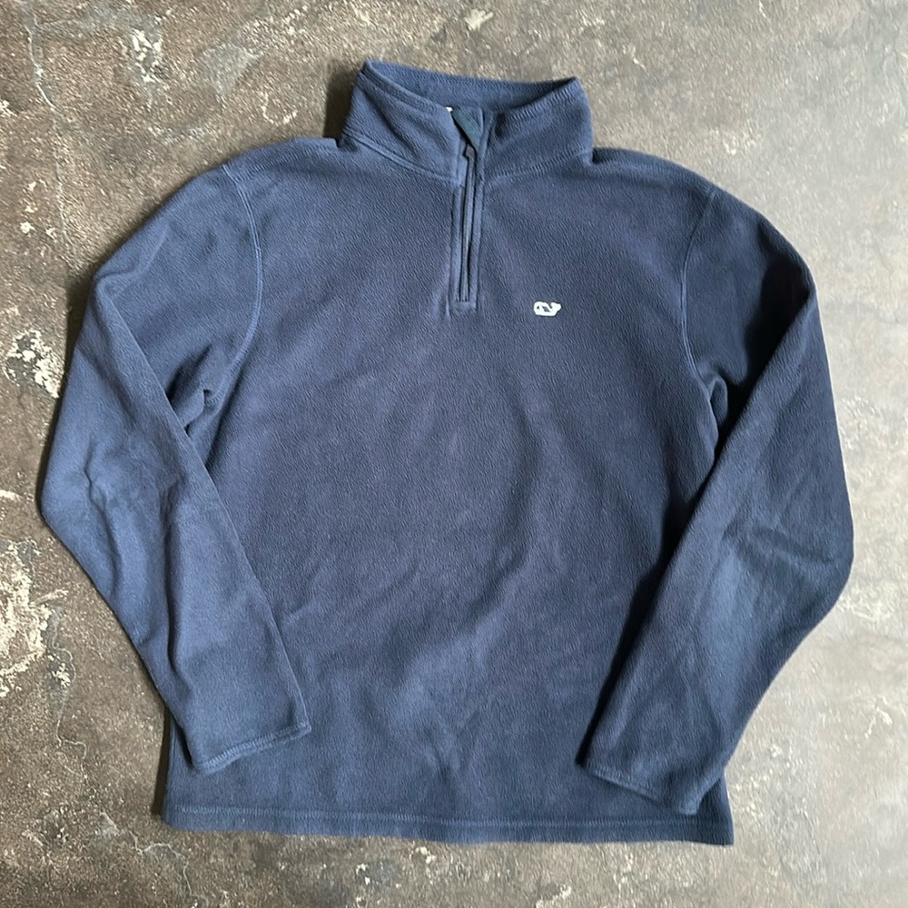 Vineyard Vines Navy Fleece Quarterzip